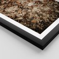 Plakat w ramie 30x40 - Suchość Liści w Brązowych Tonach - suche liście jesień brąz - rama czarna