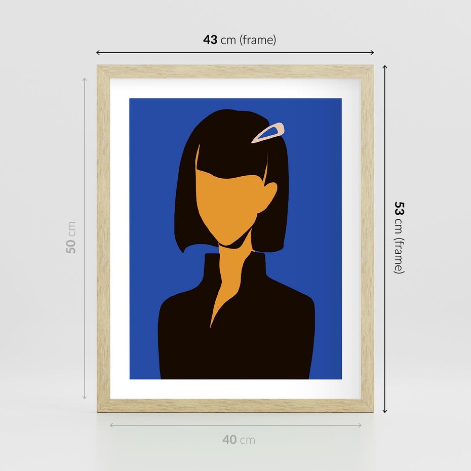 Plakat w ramie 40x50 - Energetyczne Zestawienie - sztuka nowoczesna, plakat - rama drewno