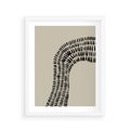 Plakat w ramie 40x50 - Migotliwa Innowacyjna Ekspresja - boho plakat, czarne kropki kreski - rama biała