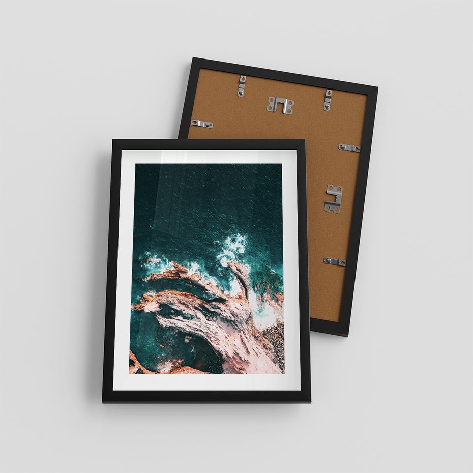 Plakat w ramie 30x40 - Morze w Perspektywie - morze, ocean - rama czarna