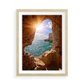 Plakat w ramie 50x70 - Potęga Natury - morze, klify - rama drewno