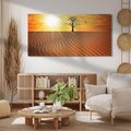 Obraz na płótnie 100x50 - Pustynia - Drzewo i słońce - pustynia, drzewo