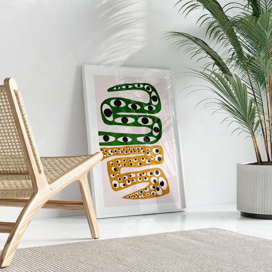 Plakat bez ramy 21x30 - Mroczne Wypaczenia - abstrakcyjny obraz, dziwne kształty