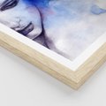 Plakat w ramie 40x50 - Graficzna magia kobiecej twarzy - grafika, kobieta - rama drewno