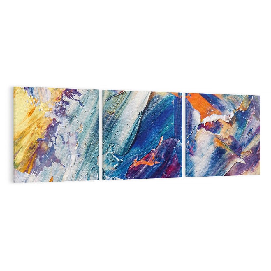 Obraz na płótnie 150x50 - Rytmy ukrytych pragnień - chaos i abstrakcja, plamy koloru
