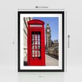Plakat w ramie 30x40 - Ikoniczna budka telefoniczna w Londynie - budka, telefoniczna - rama czarna