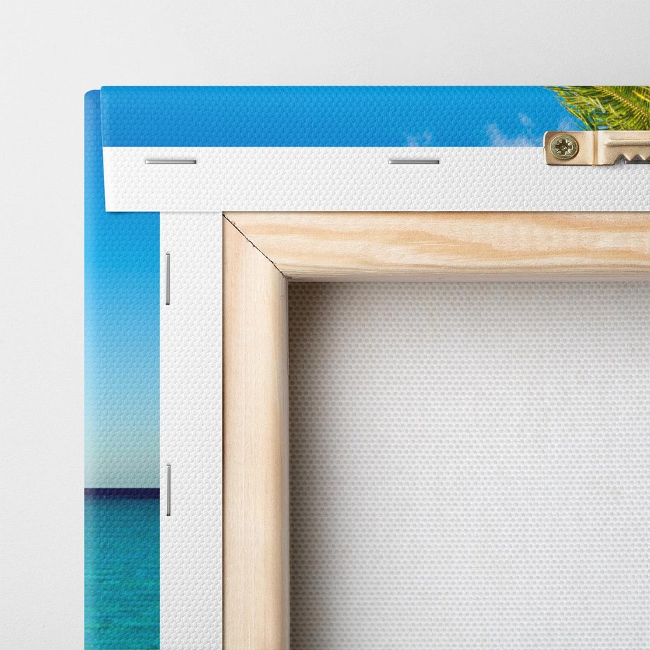 Obraz na płótnie 40x40 - Hawajskie Palmy - palma, morze