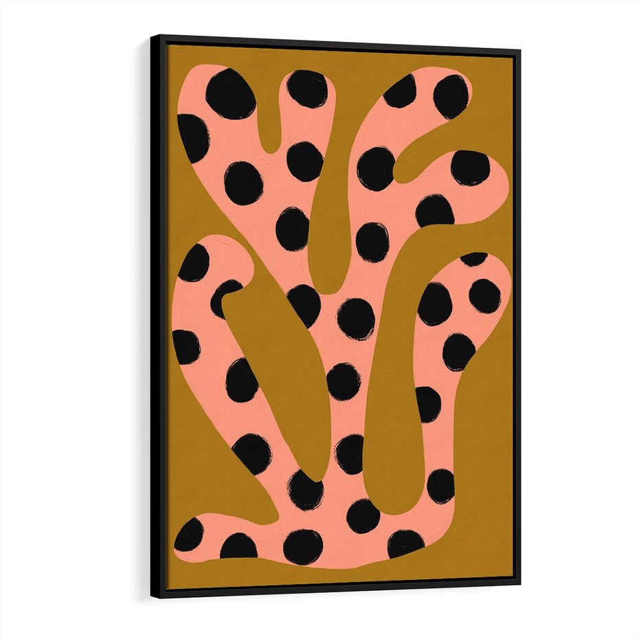 Obraz w ramie 70x100 - Rozkwitająca Wolność Boho - abstrakcyjne boho kształty, dziwne - rama czarna