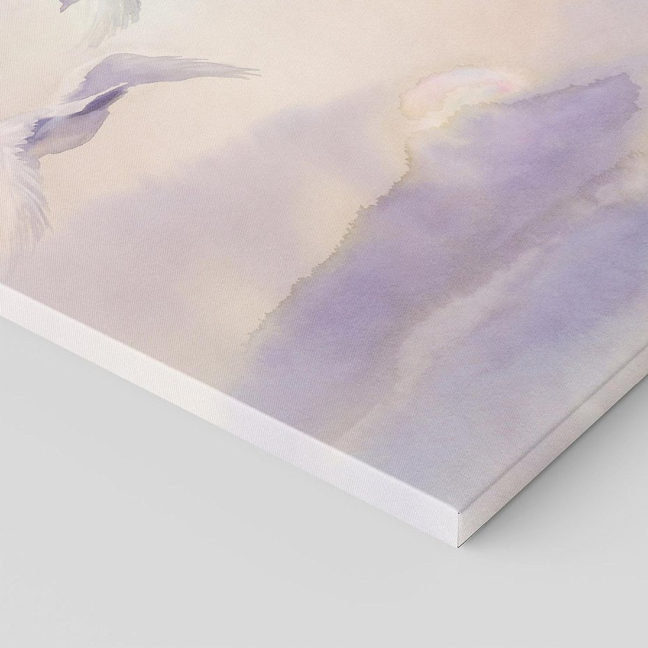 Obraz na płótnie 120x80 - Ruchoma cisza widzenia - akwarela, subtelene