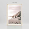 Plakat w ramie 50x70 - Przybrzeżna Piękność - klify, skały nad morzem - rama drewno