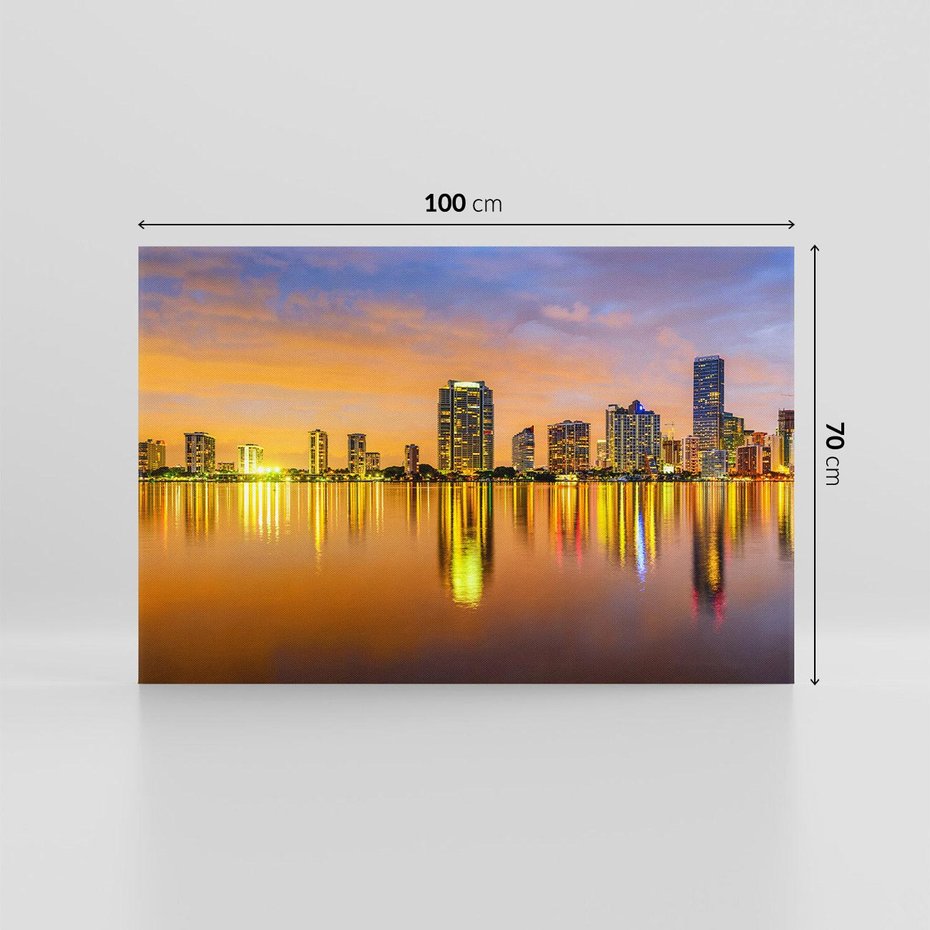 Obraz na płótnie 100x70 - miasto świateł - Miami, Floryda