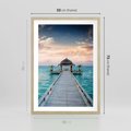 Plakat w ramie 50x70 - Morski Pomost - morze, pomost - rama drewno