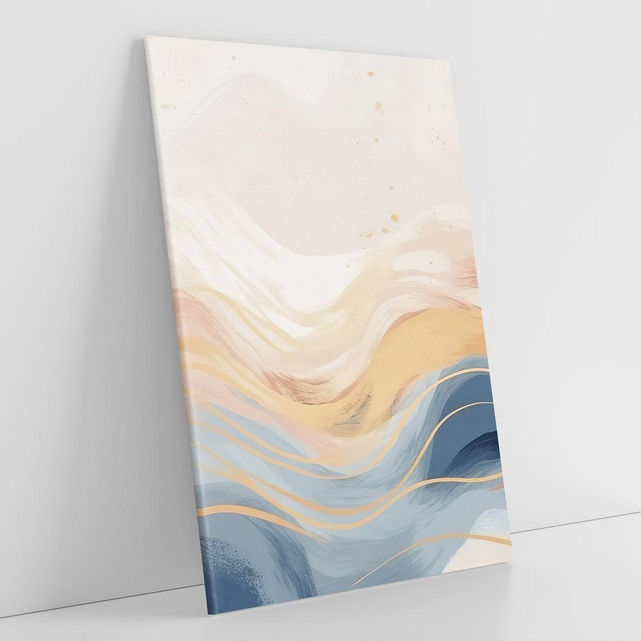 Obraz na płótnie 70x100 - Ukojenie Współczesności - abstrakcyjne fale, gładkie linie