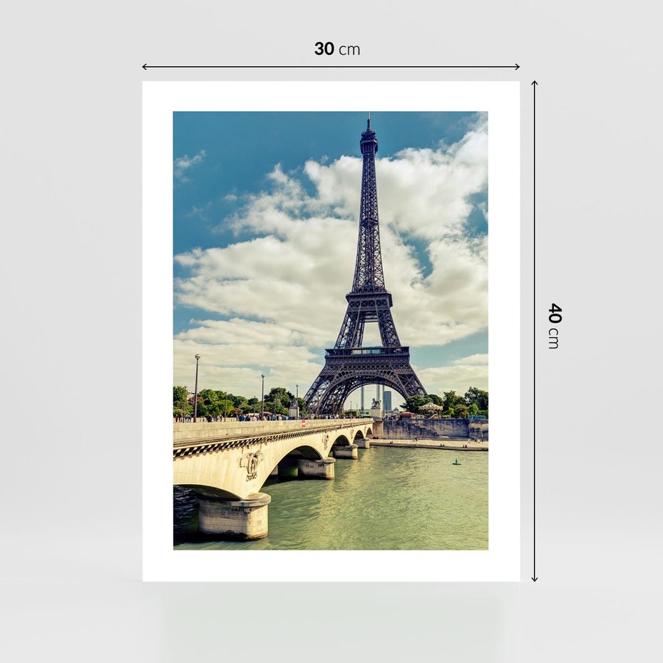 Plakat bez ramy 30x40 - Wieża Eiffla - Ikona Paryża - wieża, Eiffla