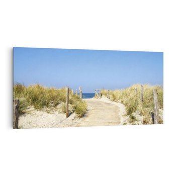 Obraz na płótnie 120x60 - Plaża: magia morza i wydm - plaża, morze
