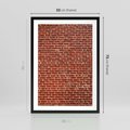 Plakat w ramie 50x70 - Mur z Cegieł - cegły, mur - rama czarna