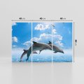 Obraz na płótnie 120x80 - Spotkanie z naturą - morze, delfiny