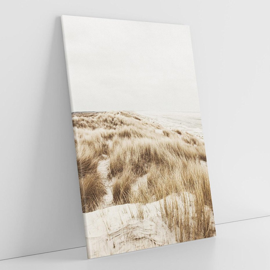 Obraz na płótnie 80x120 - Nadmorskie Wydmy - fotografia, kolory sepii