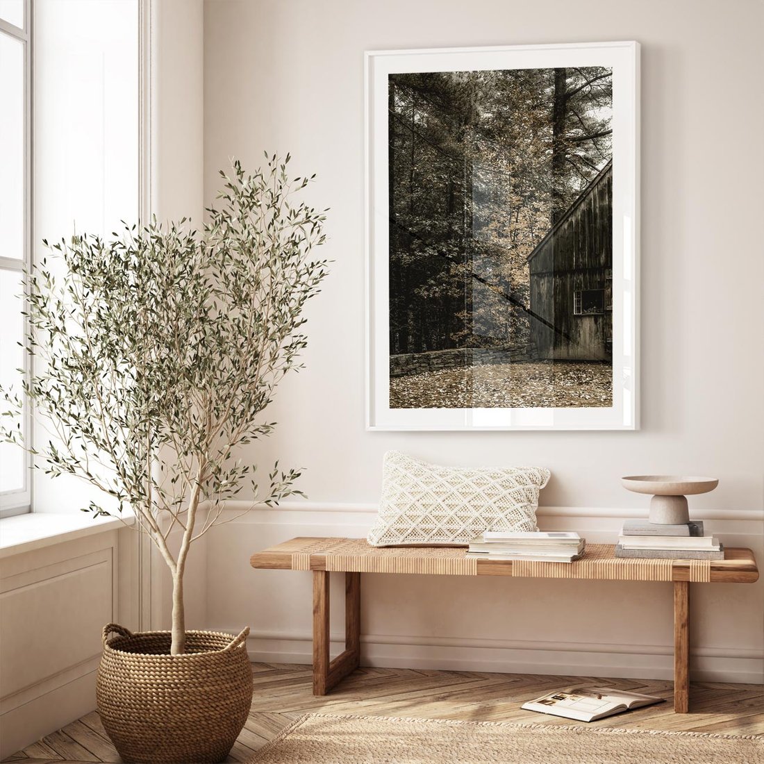 Plakat bez ramy 50x70 - Dom w Lesie - chatka w lesie, górski domek