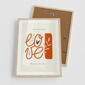 Plakat w ramie 50x70 - Pastelowa Siła Miłości - miłość, love - rama drewno