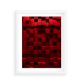 Plakat w ramie 40x50 - Geometryczne 3D: wizja przestrzeni - geometryczne, 3D - rama biała