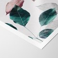 Plakat bez ramy 30x40 - Pastelowe Liście w Minimalizmie - pastelowe liście, minimalistyczny obraz