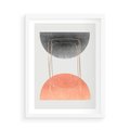 Plakat w ramie 50x70 - Sztuka Abstrakcji - minimalistyczny boho obraz, abstrakcyjny - rama biała