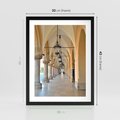 Plakat w ramie 30x40 - Uliczka w perspektywie czasu - uliczka, perspektywa - rama czarna