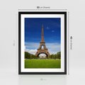 Plakat w ramie 30x40 - Eiffla: symbole Paryża - Eiffla, Paryż - rama czarna