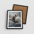 Plakat w ramie 40x50 - Makro Dmuchawiec - dmuchawiec, zbliżenie - rama czarna