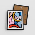 Plakat w ramie 40x50 - Kolory Komiksu - abstrakcyjne formy, komiksowy styl - rama czarna