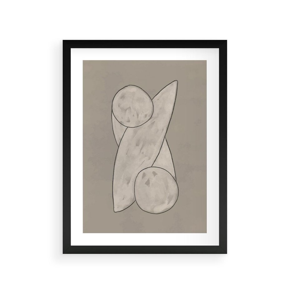 Plakat w ramie 30x40 - Zaklęte Anomalie - nowoczesna geometryczna sztuka, loftowe wnętrze - rama czarna