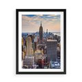 Plakat w ramie 50x70 - Manhattan - Wieżowce Nowego Jorku - Manhattan, Nowy Jork - rama czarna
