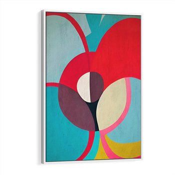 Obraz w ramie 80x120 - Kolorowe Odsłony Inspiracji - abstrakcyjny obraz, olejny - rama biała