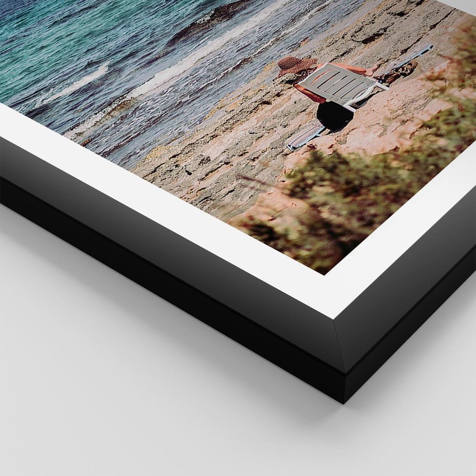 Plakat w ramie 50x70 - Relaks na Plaży - wakacje, plaża - rama czarna