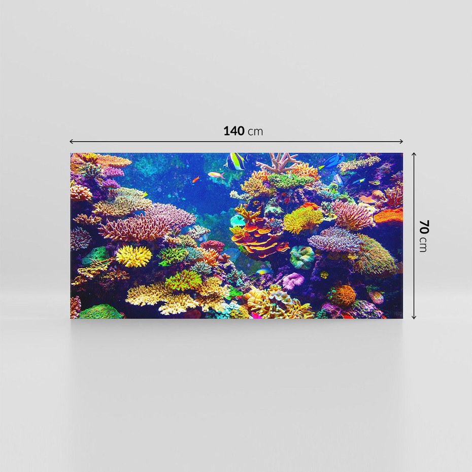 Obraz na płótnie 140x70 - Podwodne Zaczarowanie - kolorowa rafa koralowa, ukwiały