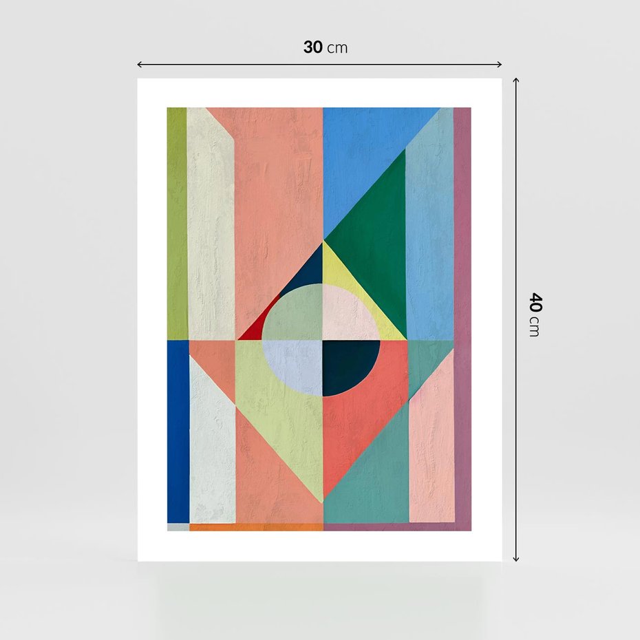 Plakat bez ramy 30x40 - Księga Kolorowych Wizji - różne geometryczne formy, koła