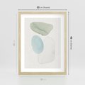 Plakat w ramie 30x40 - Akwarelowa Symfonia Natury - abstrakcyjne delikatne plamy, akwarelowe - rama drewno