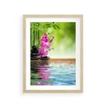 Plakat w ramie 30x40 - Oaza Storczyka i Wody - spa, storczyk - rama drewno
