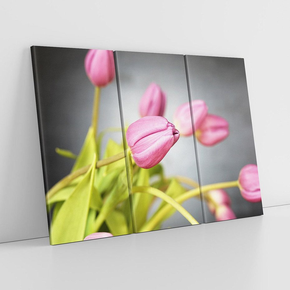 Obraz na płótnie 120x80 - Tulipanowy urok - tulipany, kwiat