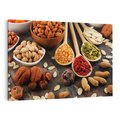 Obraz na płótnie 120x80 - Szlachetne smaki kuchni - nasiona, bakalie