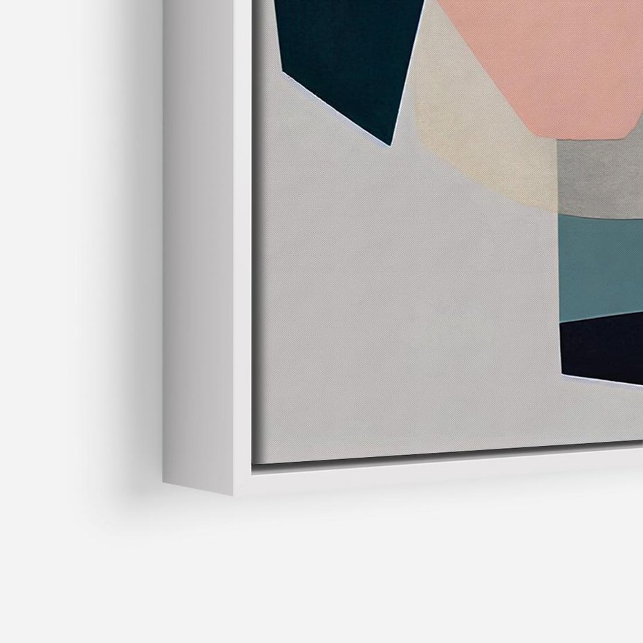 Obraz w ramie 70x50 - Szare Tło Plam - abstrakcyjne plamy, kształty - rama biała