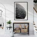 Plakat w ramie 40x50 - Nowoczesność w Czerni i Bieli: Architektoniczna Piękność - nowoczesna architektura, black and white - rama czarna