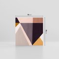 Obraz na płótnie 70x70 - Trójkąty Wnętrz - abstrakcja, geometryczne kształty