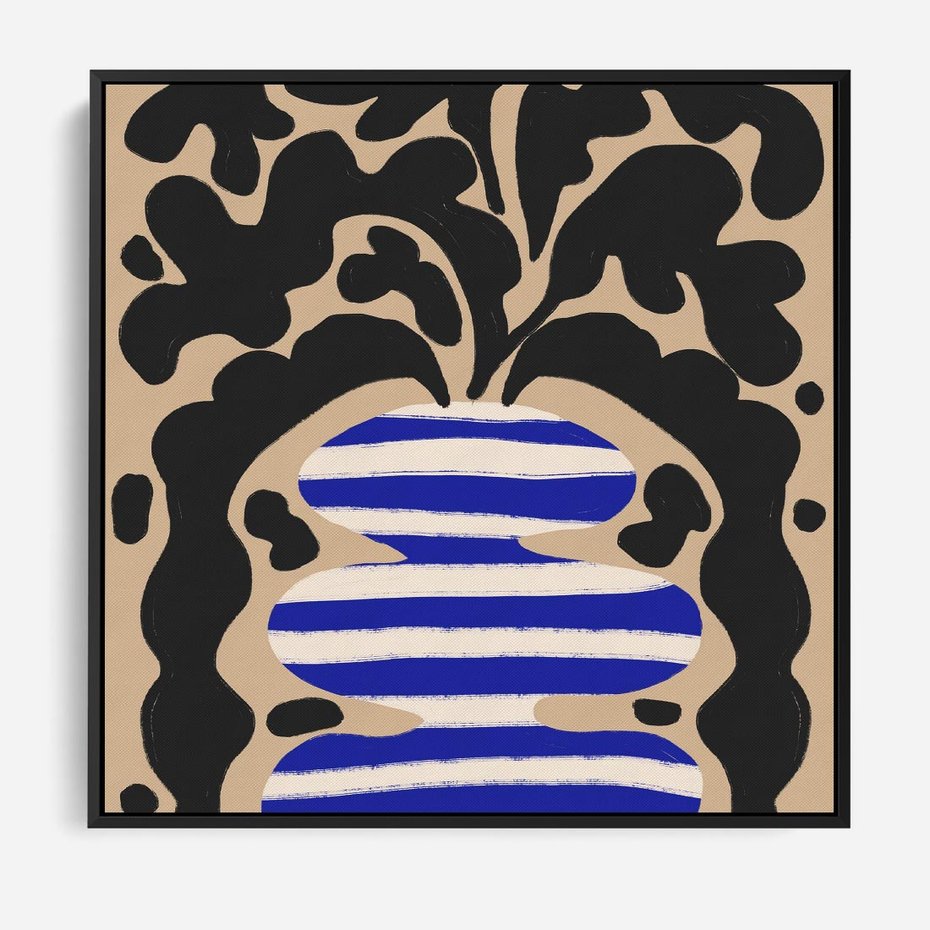 Obraz w ramie 50x50 - Boho Wizje - abstrakcyjny plakat, ciekawe formy - rama czarna