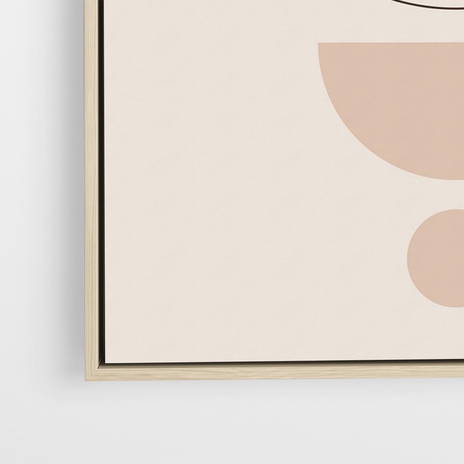 Obraz w ramie 50x70 - Strukturalne Kształty Postępu - boho plakat, minimalizm - rama drewno