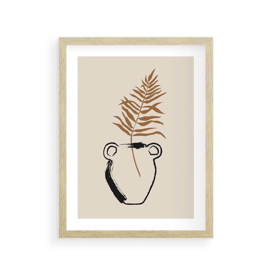 Plakat w ramie 30x40 - Wewnętrzne Opowieści - boho, nowoczesna sztuka - rama drewno