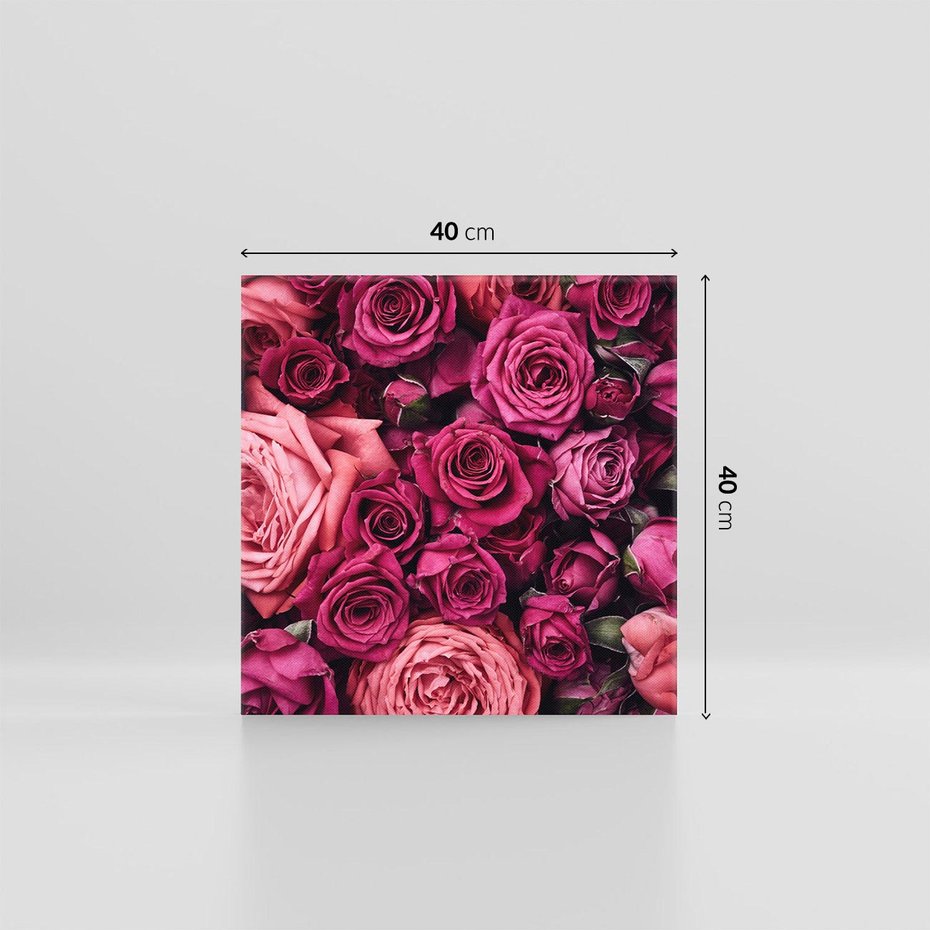 Obraz na płótnie 40x40 - Róże - piękno kwiatów - róże, kwiaty