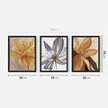 Zestaw obrazy w ramie 50x70 galeria - Kwiaty, jak, obraz, olejny, złoto - rama czarna
