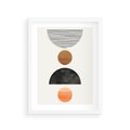 Plakat w ramie 30x40 - Geometryczna Przygoda - nowoczesna grafika, geometria - rama biała